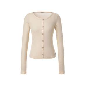 미레코 SOFT WOOL SCOOP NECK CD PEACH