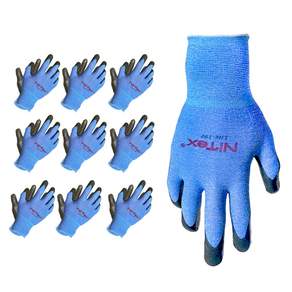 나이텍스 장갑 스타킹 Lite 190 안전 작업 손바닥 코팅 글러브 10켤레 / Nitex Stocking Lite190 Safety Coating Gloves 10pairs