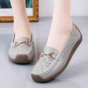 Modern Fashion 여성 발편한 펀칭 로퍼 플랫 단화 L56