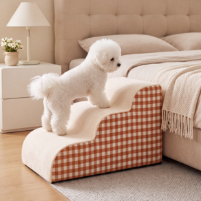 키루에 강아지 고양이 계단 2단/3단/4단 30/35/40cm 슬개골 보호 미끄럼방지 펫 스텝