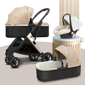 유모차 3 In1 Cariage 여행 유모차 자동차 좌석 Newbron Pram 여행 접이식 높은 풍경