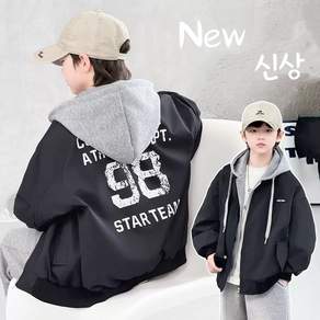 투나이언 주니어 레이어드 후드 점퍼 간절기 자켓 바람막이 항공 점퍼