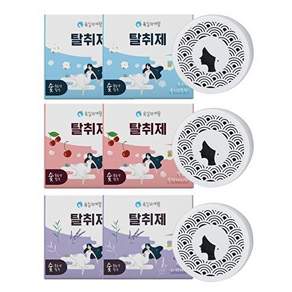욕실의여왕 실내 탈취제 고체형 싱글세트 총6개 (블랙체리향 2개 / 라벤더향 클린코튼향 2개)