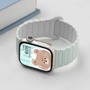 실리콘밴드 애플워치 6 5 4세대 호환 실리콘 스트랩 마그네틱 링크 양면 시계줄 40mm 44mm 79000EA 1EA