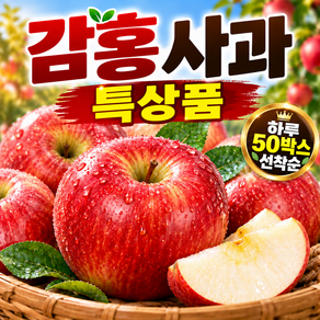 [초특가 할인] 당도선별 고당도 감홍사과 특상품 산지직송