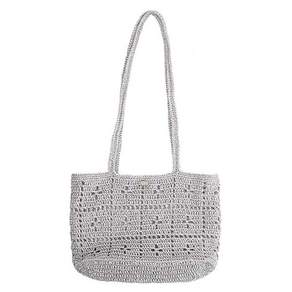 슬로우슬로울리 No.213 / Lily Metallic Crochet Big Shoulder Bag _ Silver (릴리 메탈릭 크로셰 빅 숄더백 _ 실버)