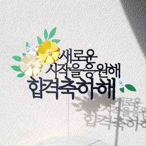소소애 기념일 축하 응원 파티 선물 꽃 케이크 장식 토퍼