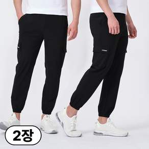 필드웍스 1+1 남성 여름용 아이스 카고 조거팬츠 쿨 스판 냉감바지