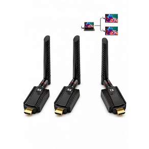 HDMI 무선 송수신기 세트 PC 1대-최대 모니터 5대 연결 지원 200m 장거리 무선 전송