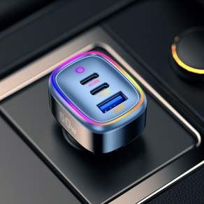 카모아 PD60W 3포트 초고속 차량용 시거잭 충전기 소켓 USB C타입 휴대폰 급속 충전기