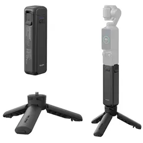 텔레신 5000mAh 배터리 핸들 DJI 오즈모 포켓 4 3 카메라 핸드 그립 홀더 삼각대 무선 충전