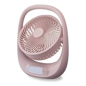 도우시샤 선풍기 휴대용 팬 LED 빛 디밍 기능 2단계 2 전원 대응 풍량 3단계 핑크 베이지 FBA-160B PBE