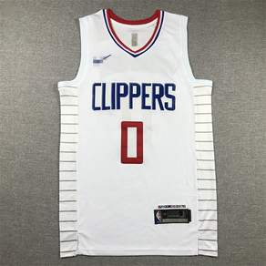 NBA 로스앤젤레스 클리퍼스 0번 러셀 웨스트브룩 3세 유니폼 농구 상의 민소매 조끼 티셔츠