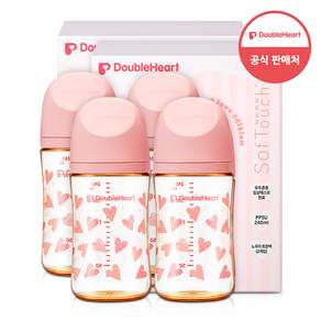 [더블하트] 모유실감 3세대 PPSU 스윗러브 트윈팩 240ml (젖꼭지미포함)