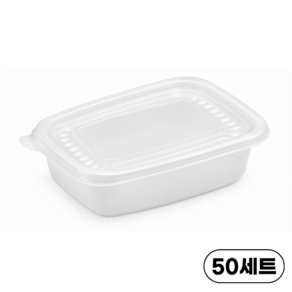 사각죽용기 중 원색 750ml (용기+뚜껑) BK 일회용 다용도 밀폐 죽용기