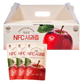 물한방울없이 국내산 통째로갈아만든 복온담 100% NFC 착즙 국내산 생 사과즙 100ml 30포