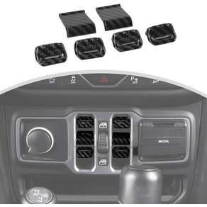체로카 6PCS 윈도우 스위치 버튼 및 컨트롤 커버 트림 키트 Jeep Wrangler JL JLU Gladiator JT 2018-2026용 실내 액세서리