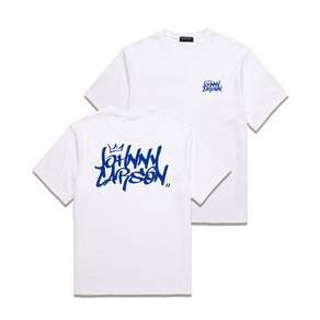 JOHNNY CARSON Classic Graffiti Logo 반팔티셔츠 (JCSS102) 화이트/블루