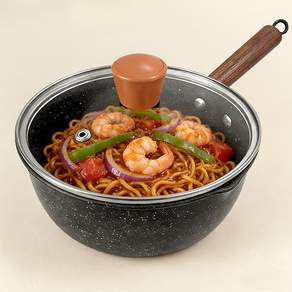 YONIVI 라면 냄비 세라믹 편수 냄비 (인덕션 사용 가능) 1인용 2인용 겸용 라면 전용 냄비