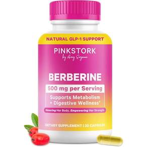 Pink Stork 핑크스토크 Berberine 베르베린 HCl 500mg 식물성 30정