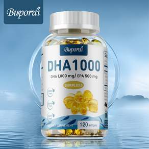 DHA 1000mg - 3배 농축 오메가-3 생선 기름 함유 EAP 포뮬러 최대 효능.