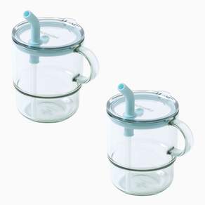탁가온 투명 빨대컵(L) 2P