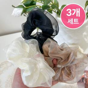 곱창머리끈 스크런치 쉬폰 헤어 3종세트 곱창밴드