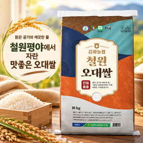 김화농협 두루웰 GAP 인증 2026년산 햅쌀 철원오대쌀 백미 상등급