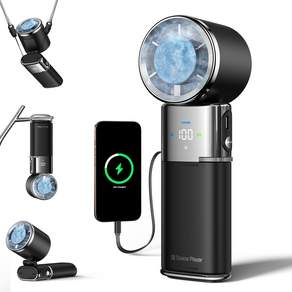 [2025 ] SP Space Player 10600rpm 9000mAh + Type-C 100 LED 140 강풍 혁명 핸디 팬 냉각