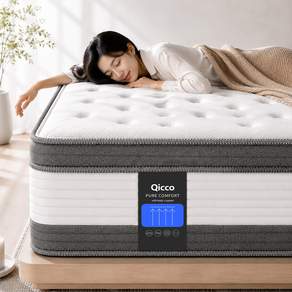 Qicco 침대 매트리스 무음 포켓스프링 바닥 매트리스