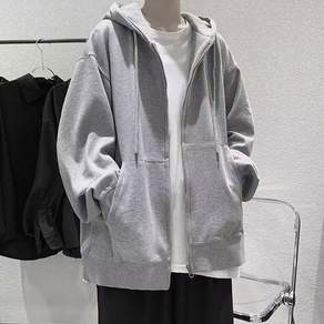 남여공용 기모안감 루즈핏 캐주얼 데일리 후드 집업