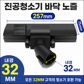 2단 청소기 헤드 밀레 일렉트로룩스 필립스 카처 변환 노즐 공용 범용 호환용 진공 청소기 호스 어댑터 헤드 블러시 블러쉬 흡입구 소켓 바닥청소 AEG 색상랜덤