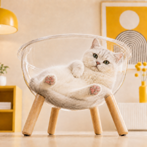헤임프 고양이 아크릴 투명 캣볼 해먹