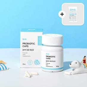 본아페티 강아지 면역력 유산균 60정 2개+관절 다이어트 사료 100g+연어사료 100g