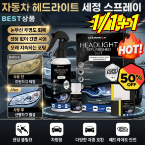 [즉각 복원] 자동차 헤드라이트 세정 스프레이 자동차 플라스틱 코팅제 전조등 복원 키트 차 헤드라이트 복원제