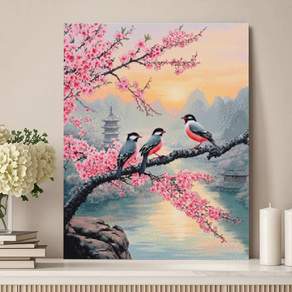 wonderful live DIY 보석십자수 캔버스형 큐빅 십자수 대형 40x50 cm