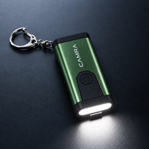 캠라 COB LED 충전식 미니 후레쉬 키링 손전등 C타입 클립형 경보음