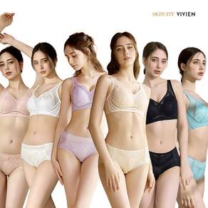 비비안 스킨핏 풀컵 보정 레이스 홈쇼핑 여성속옷 브라팬티세트 6+6 12종