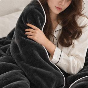 겨울 극세사차렵 부드러운 먼지적은 양면 2.5MM 국산 극세사이불