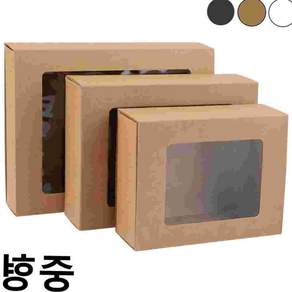완자네 사각 접이식 투명창 선물박스 중형 X12개 포장케이스