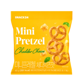 스낵24 미니프레첼 체다치즈맛