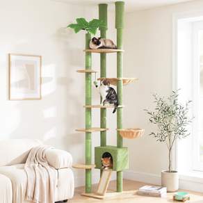 PAWZ Road 8단 대형 캣폴 191CM~210CM+230CM~255CM 성인묘 고양이 특대형 캣타워 숨숨집 스크래쳐 해먹 천장 고정