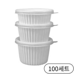 여서담아 국내생산 일회용 국용기 105 파이 포장 용기 전자레인지 1회용 장국 국물 밥 백색 JH