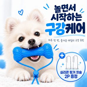 모노리움 강아지 양치 보조기구 양치 개구기 이빨닦기 덴탈 장난감
