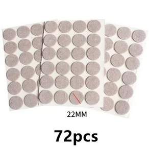 강아지 샘방지 배변매트 72pcs 자기 접착제 펠트 의자 다리 패드 나무 바닥 보호기 가구 테이블 커버 둥근 미끄럼 방지 세트