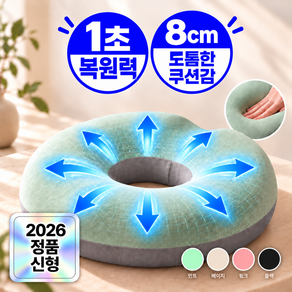 제비온 고밀도 메모리폼 원형 도넛방석 꼬리뼈 치질 통증방지 임산부 산모방석