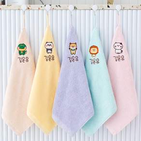 송월타올 어린이집 이름자수 프렌즈 고리수건 5장
