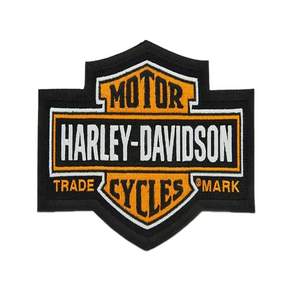 HARLEY-DAVIDSON 할리데이비슨 트레이드마크 바앤실드 패치 자수 미디엄 엠블럼 ORANGE