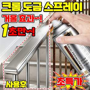 [1초복원~!] 크롬 도금 스프레이 자동차 휠 복원 페인트 고광택 미러 크롬 스프레이 차량 크롬 도색 스프레이 녹제거 SUOSER 포장증정
