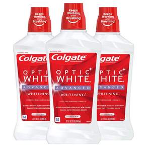 Colgate 콜게이트 가글 1L 3개 알코올프리 과산화수소프리 화이트닝 콜게이트 구강청결제 아이스프레시민트